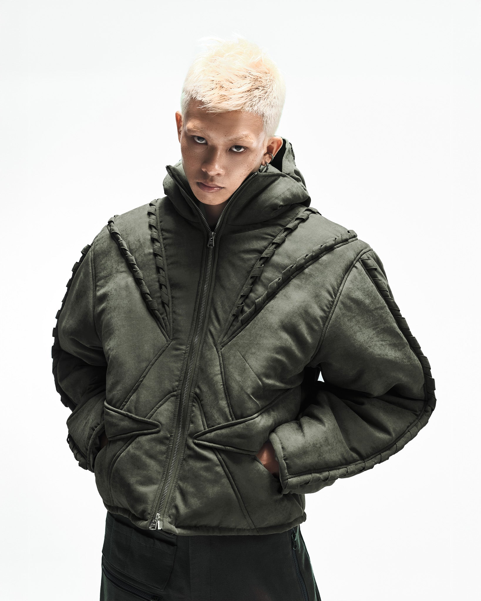 BOOMARM PUFFER JACKET (Olive) | PRE-ORDER