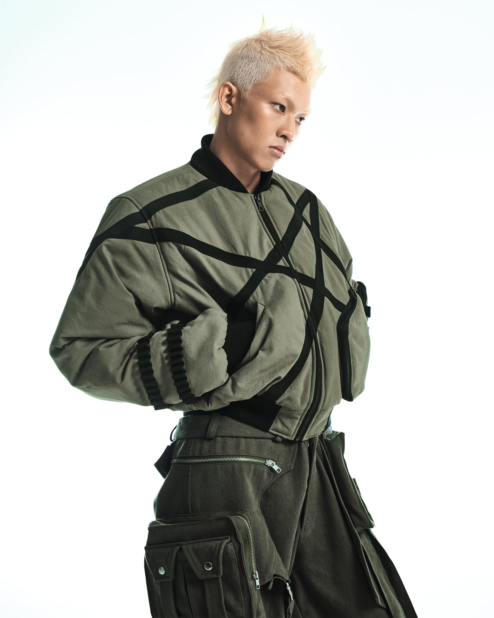 LOCK BOMBER JACKET (Olive)