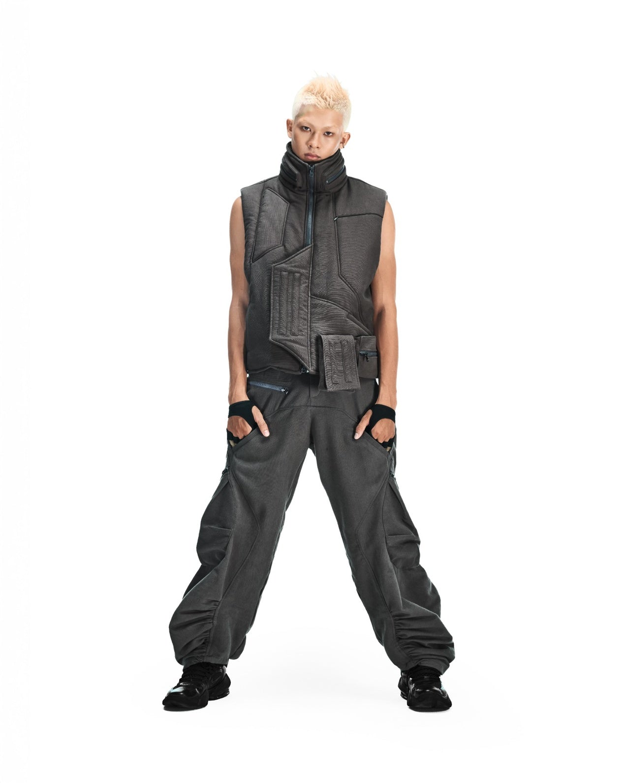 UTX-04 PUFFER VEST (Moss-Gray)
