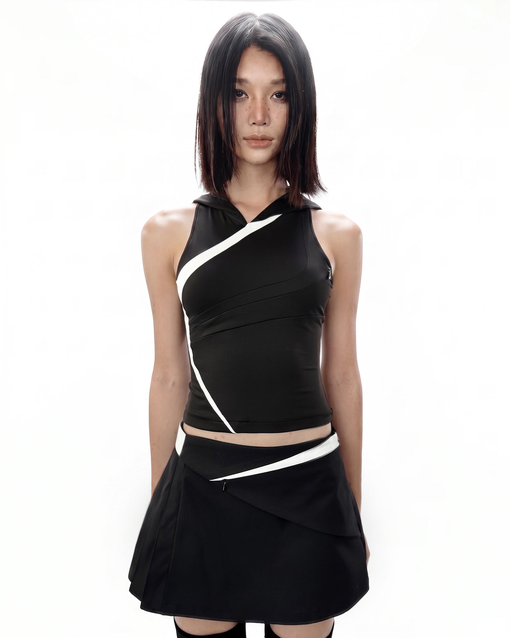 SYN HOODED TANKTOP - DARK