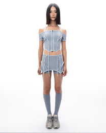 XAVA SKIRT SHORT - SKY