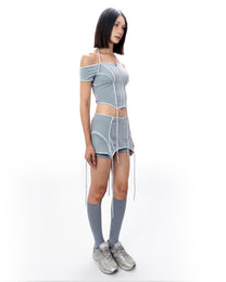 XAVA SKIRT SHORT - SKY