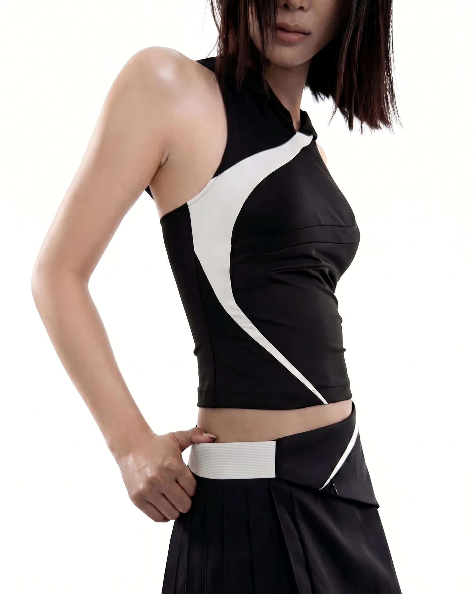 SYN HOODED TANKTOP - DARK