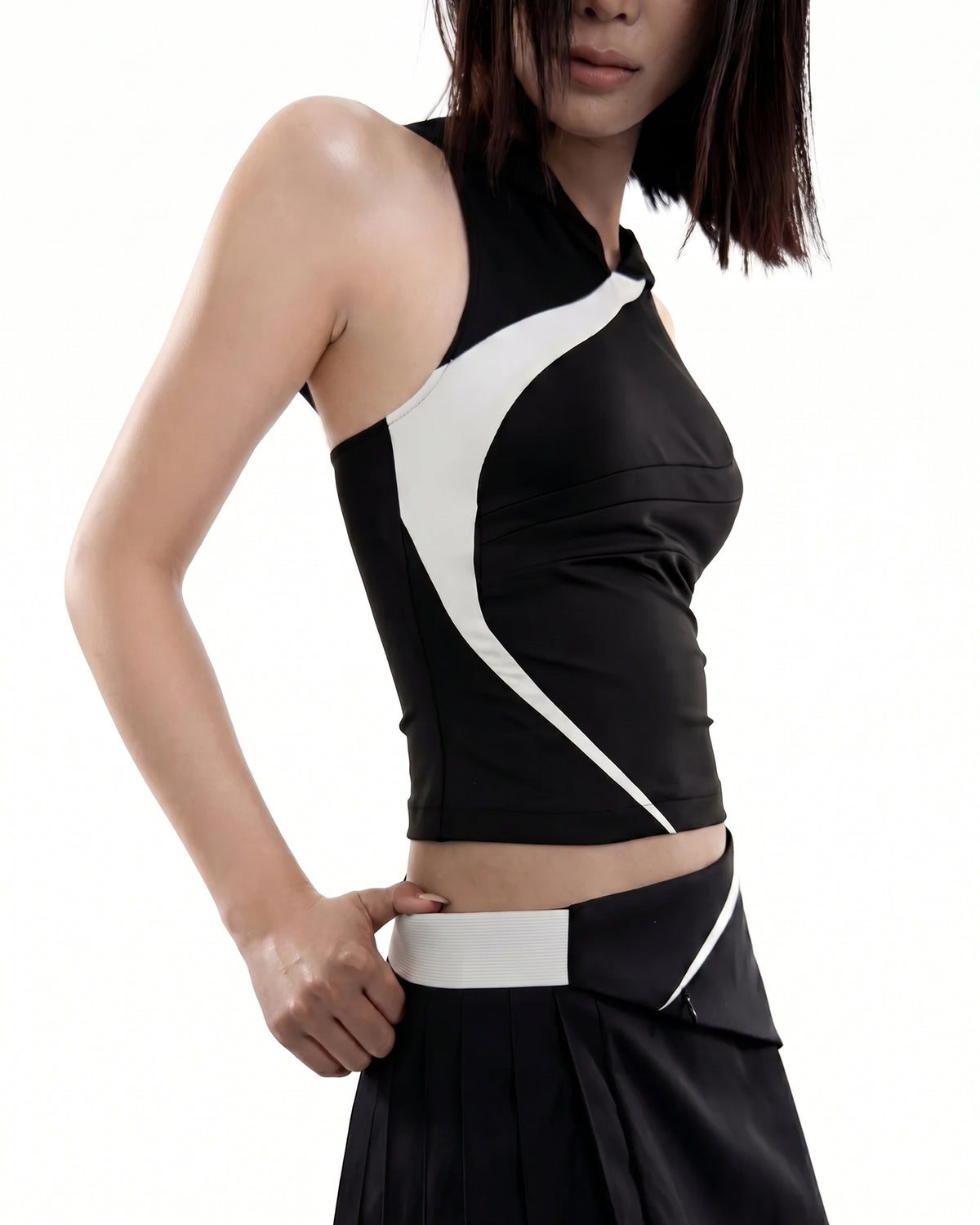 SYN HOODED TANKTOP - DARK