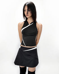 SYN HOODED TANKTOP - DARK