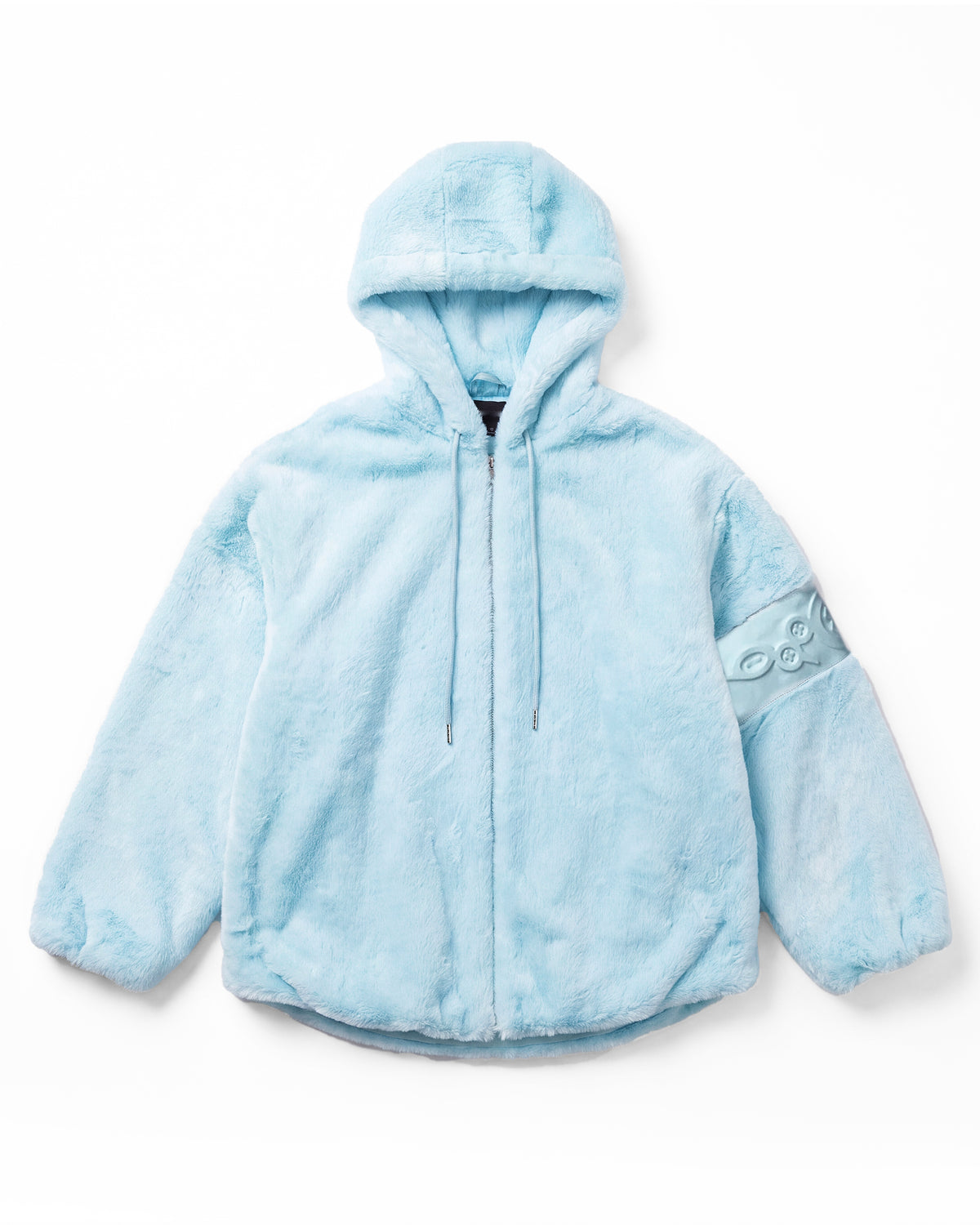 PL4Y FUR HOODIE - BLUE