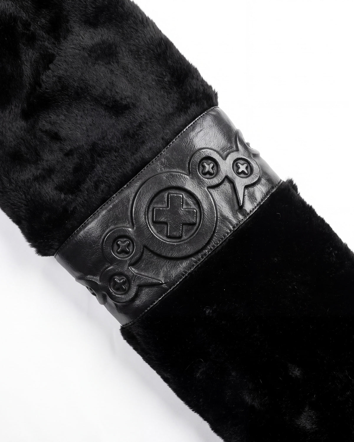 PL4Y FUR HOODIE - BLACK