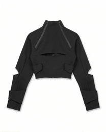 XIRVA CROPPED JACKET (Black)