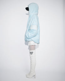 PL4Y FUR HOODIE - BLUE