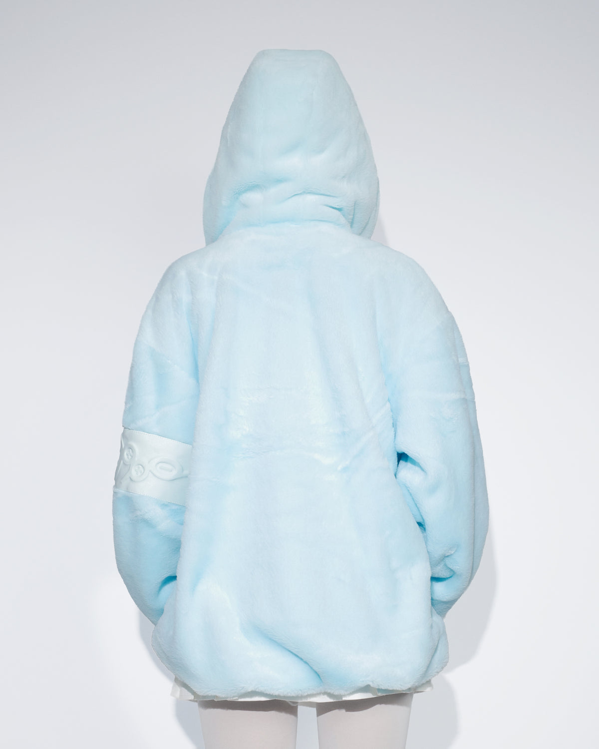 PL4Y FUR HOODIE - BLUE