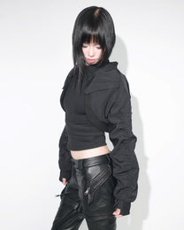 VOID BOLERO BOMBER - BLACK