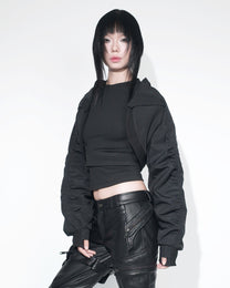 VOID BOLERO BOMBER - BLACK